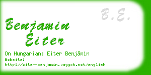 benjamin eiter business card